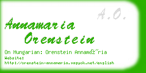 annamaria orenstein business card